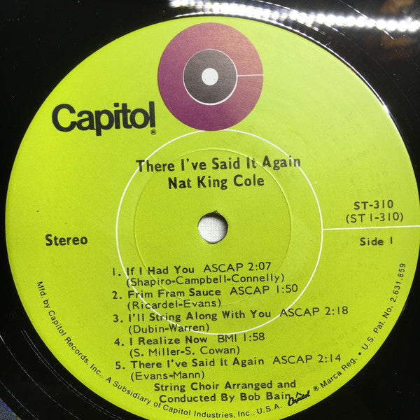 Nat King Cole : There, I've Said It Again (LP, Album)