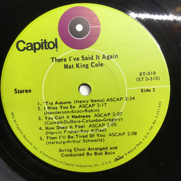 Nat King Cole : There, I've Said It Again (LP, Album)