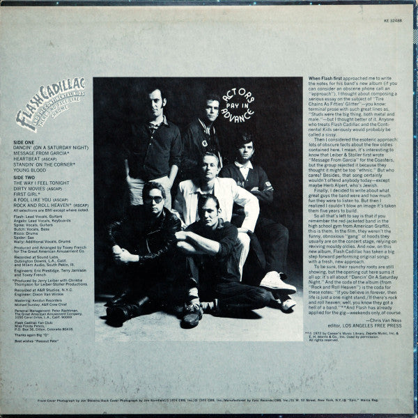 Flash Cadillac & The Continental Kids : There's No Face Like Chrome (LP, Album, San)