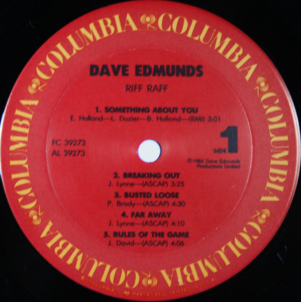 Dave Edmunds : Riff Raff (LP, Album, Pit)