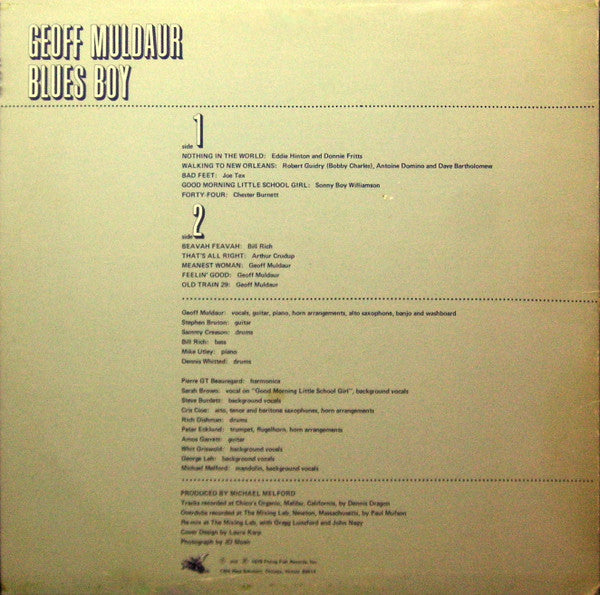 Geoff Muldaur : Blues Boy (LP, Album)
