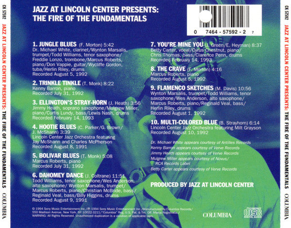 Jazz At Lincoln Center : The Fire Of The Fundamentals (CD, Album)