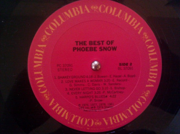 Phoebe Snow : The Best Of Phoebe Snow (LP, Comp, RE, Car)
