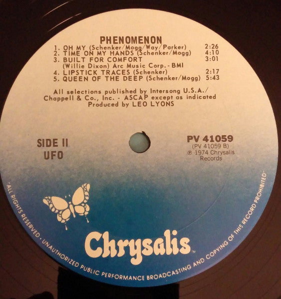 UFO (5) : Phenomenon (LP, Album, RE, Car)