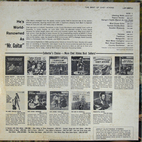 Chet Atkins : The Best Of Chet Atkins (LP, Comp, Ind)