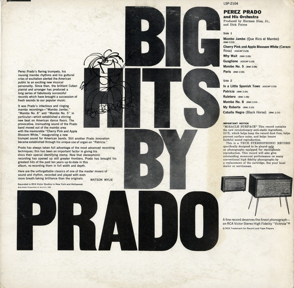 Perez Prado And His Orchestra : Big Hits By Prado (LP, Album)