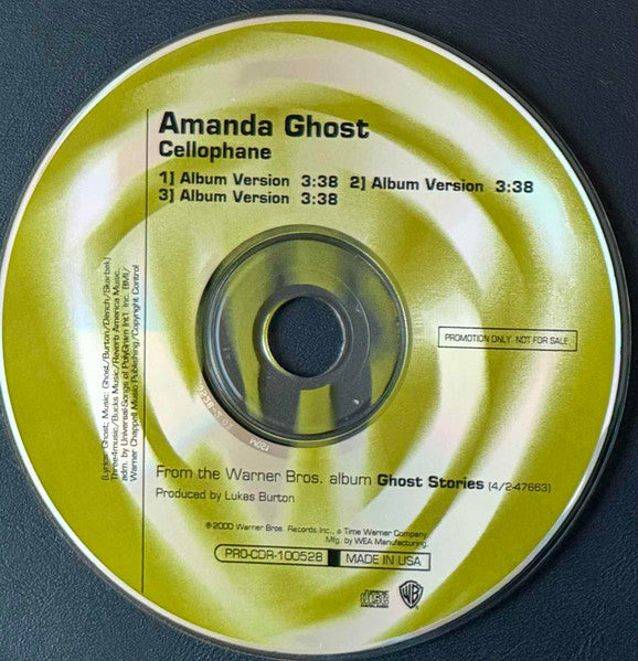 Amanda Ghost : Cellophane (CD, Single, Promo)