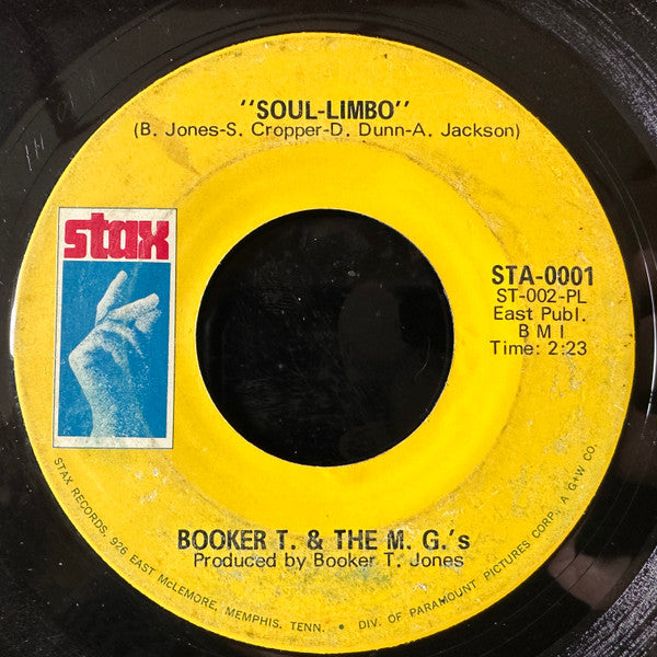 Booker T & The MG's : Heads Or Tails (7", Single, Styrene, PL )