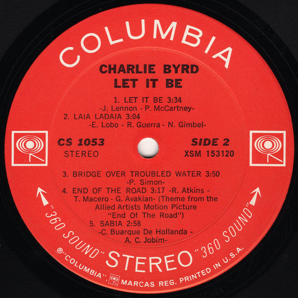 Charlie Byrd : Let It Be (LP, Album)