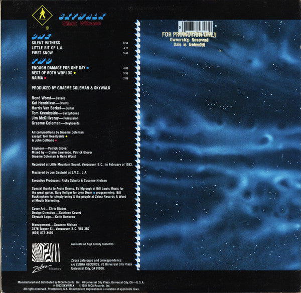 Skywalk (3) : Silent Witness (LP, Album)