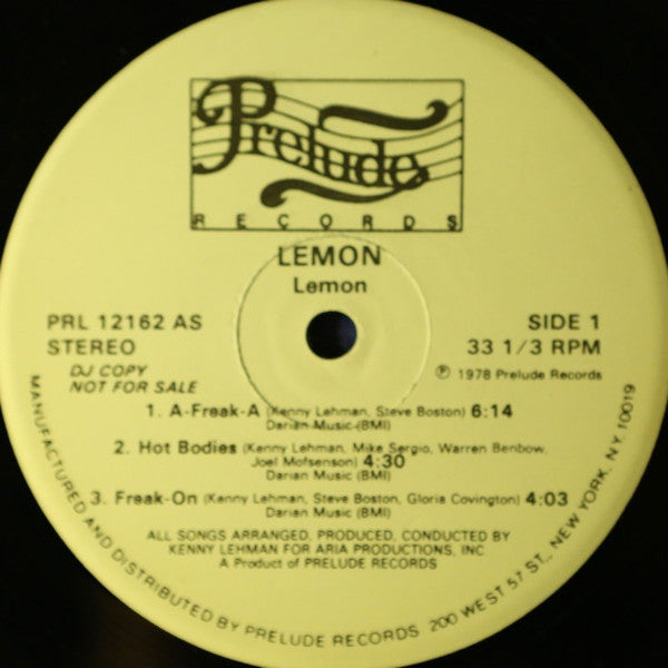 Lemon : Lemon (LP, Album, Promo)