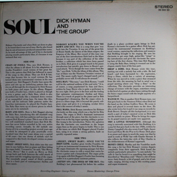 Dick Hyman And The Group : Sweet Sweet Soul (LP, Gat)