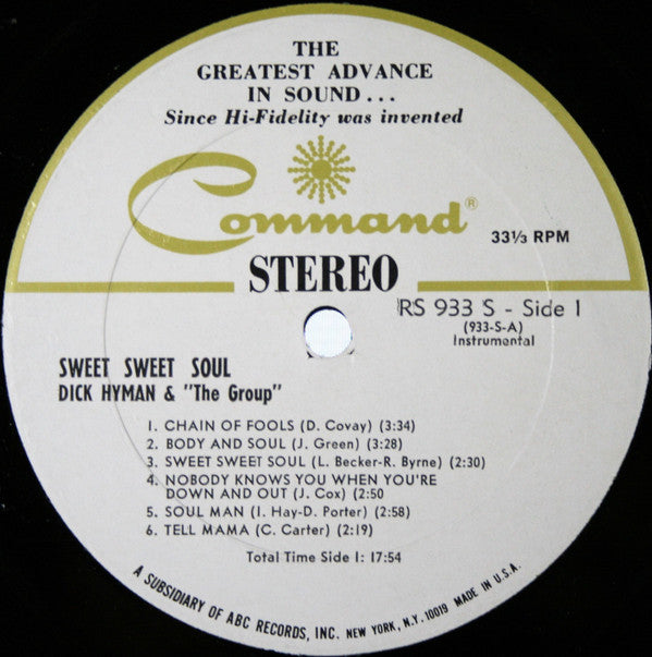 Dick Hyman And The Group : Sweet Sweet Soul (LP, Gat)