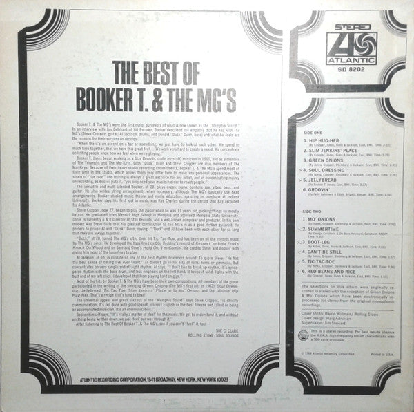 Booker T. & The MG's* : The Best Of Booker T. & The MG's (LP, Comp, RE, PR )