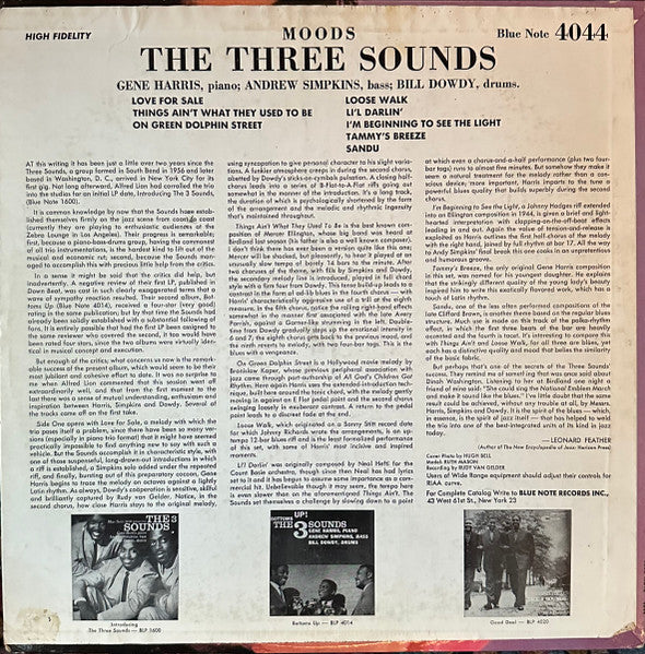 The 3 Sounds* : Moods (LP, Album, Mono, RP, NYC)