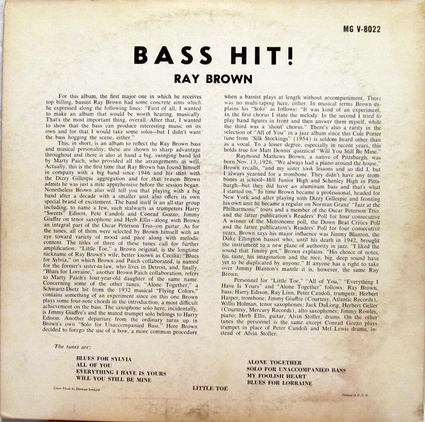 Ray Brown : Bass Hit! (LP, Album)