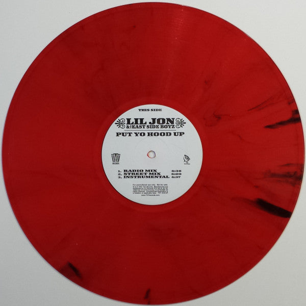 Lil' Jon & The East Side Boyz : Put Ya Hood Up / Can't Stop Pimpin (12", Single, Promo, Red)