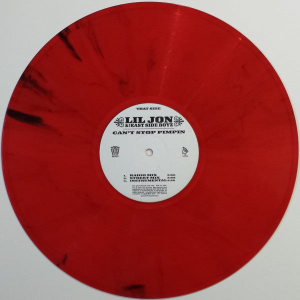 Lil' Jon & The East Side Boyz : Put Ya Hood Up / Can't Stop Pimpin (12", Single, Promo, Red)
