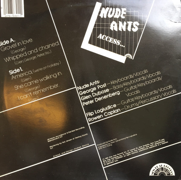 Nude Ants : Access... (12", MiniAlbum)