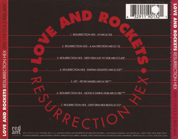 Love And Rockets : Resurrection Hex (CD, Maxi)
