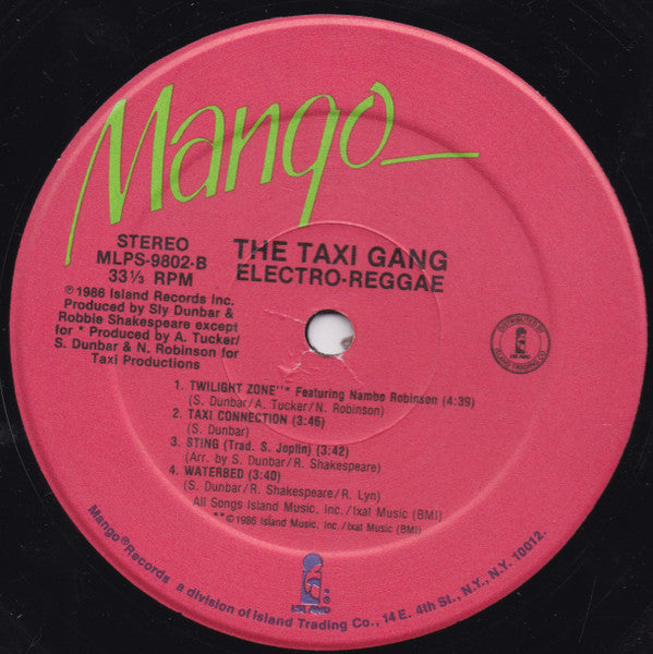 The Taxi Gang : Electro - Reggae  (LP, Album)