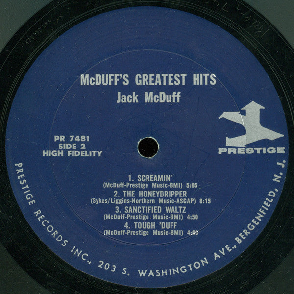 Brother Jack McDuff : Brother Jack McDuff's Greatest Hits (LP, Comp, Mono)