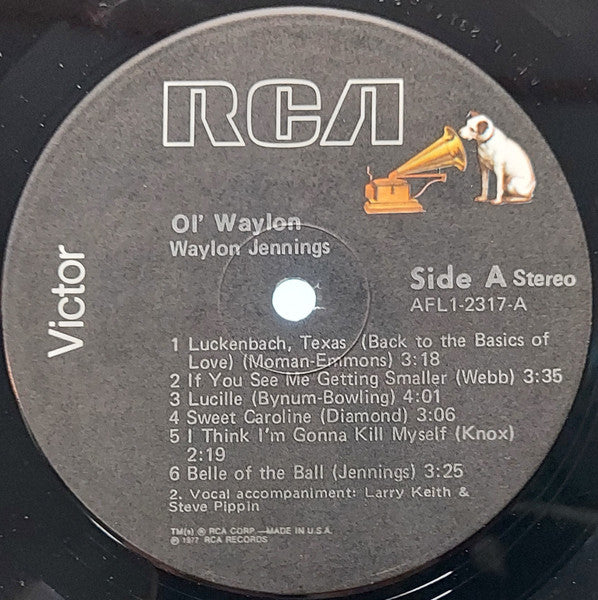 Waylon Jennings : Ol' Waylon (LP, Album, RE, Ind)