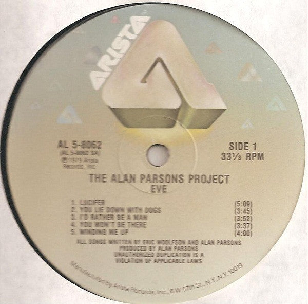 The Alan Parsons Project : Eve (LP, Album, RE)