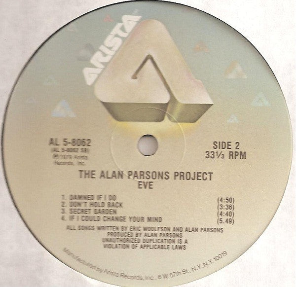 The Alan Parsons Project : Eve (LP, Album, RE)