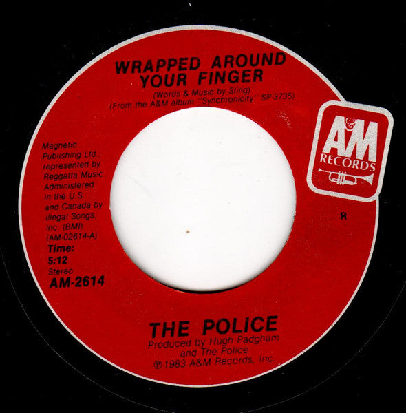 The Police : Wrapped Around Your Finger (7", Single, Styrene, R -)