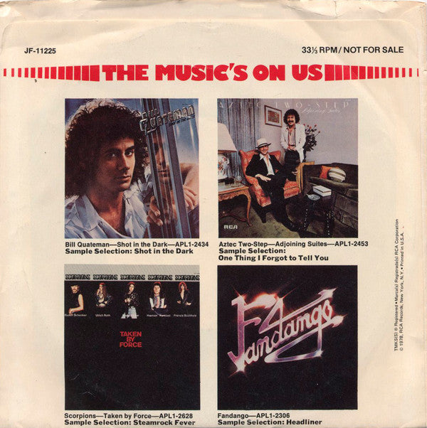 Various : The Music's On Us, Volume 1 (7", EP, Ltd, Promo, Smplr, Styrene)