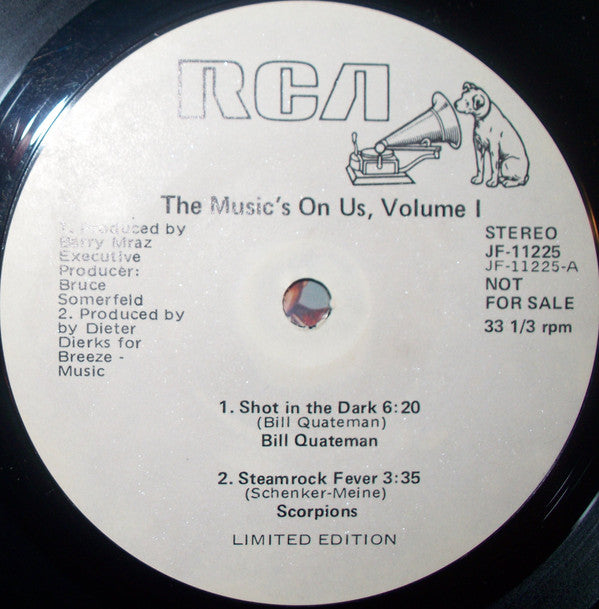 Various : The Music's On Us, Volume 1 (7", EP, Ltd, Promo, Smplr, Styrene)