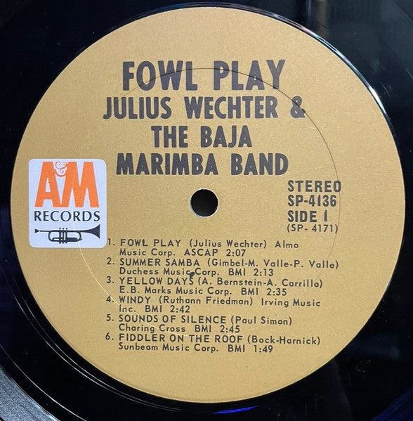 Julius Wechter And The Baja Marimba Band* : Fowl Play (LP, Album, Ter)
