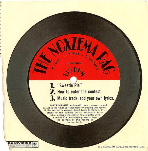 Unknown Artist : The Noxzema Rag (Flexi, 6", S/Sided, Card)