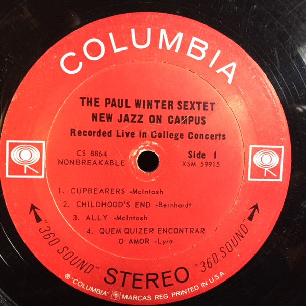 The Paul Winter Sextet : New Jazz On Campus (LP, Album)