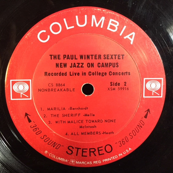 The Paul Winter Sextet : New Jazz On Campus (LP, Album)