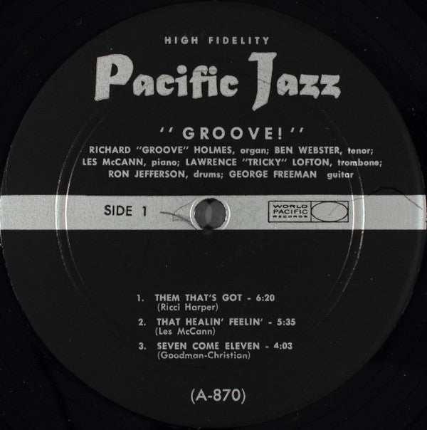 Richard "Groove" Holmes : "Groove" (LP, Mono)