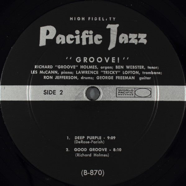 Richard "Groove" Holmes : "Groove" (LP, Mono)