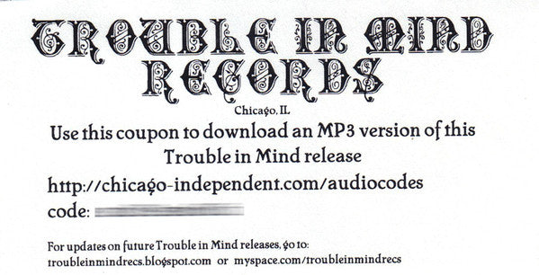 Various : Trouble In Mind Covers EP 2011 (7", RSD, Ltd, Num, Whi)
