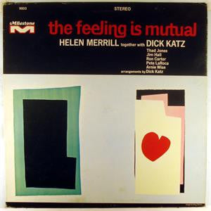 Helen Merrill Together With Dick Katz : The Feeling Is Mutual (LP, Album)