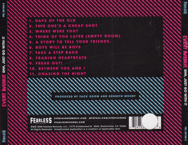 Every Avenue : Shh, Just Go With It (CD, Album)