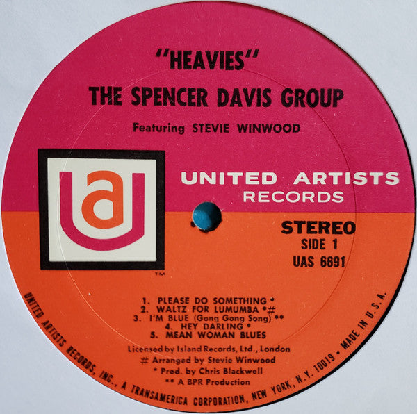 The Spencer Davis Group Featuring Steve Winwood : Heavies (LP, Album)