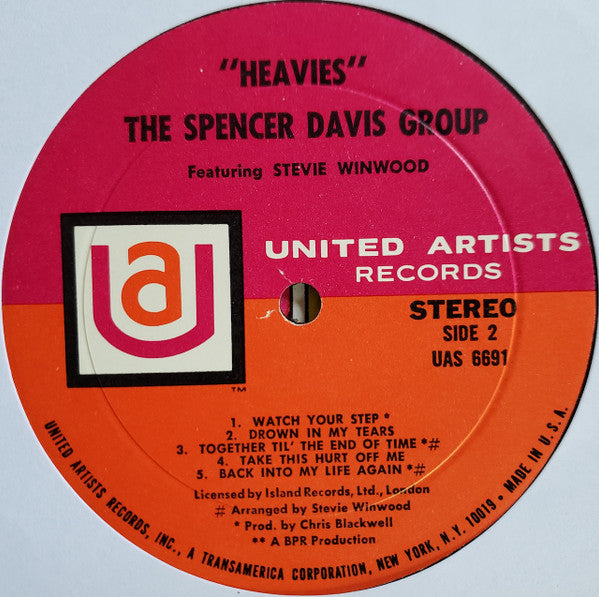 The Spencer Davis Group Featuring Steve Winwood : Heavies (LP, Album)