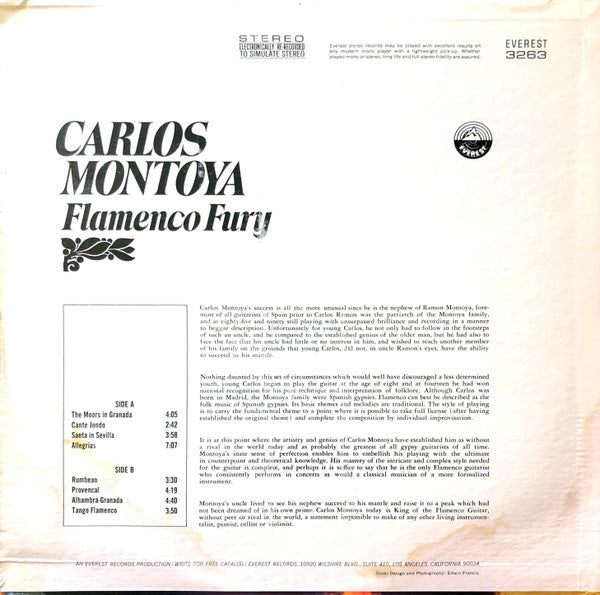 Carlos Montoya : Flamenco Fury (LP)