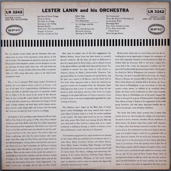 Lester Lanin And His Orchestra : Lester Lanin And His Orchestra (LP, Album)