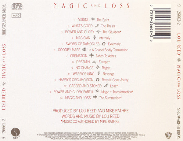 Lou Reed : Magic And Loss (CD, Album, Spe)