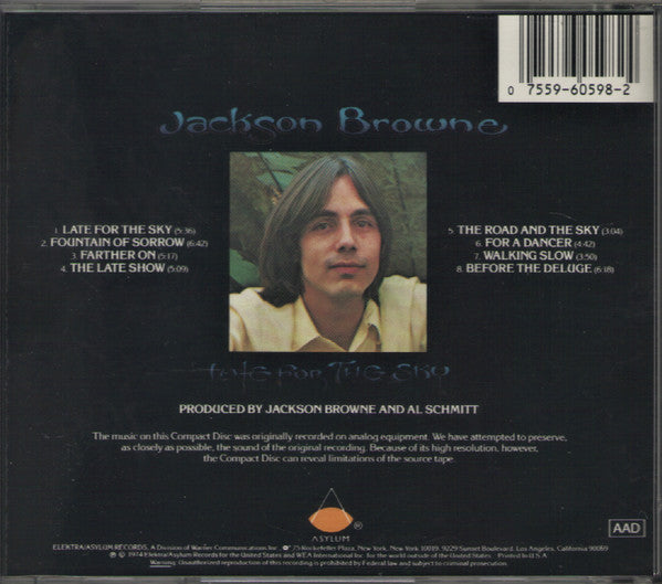 Jackson Browne : Late For The Sky (CD, Album, RE, SRC)