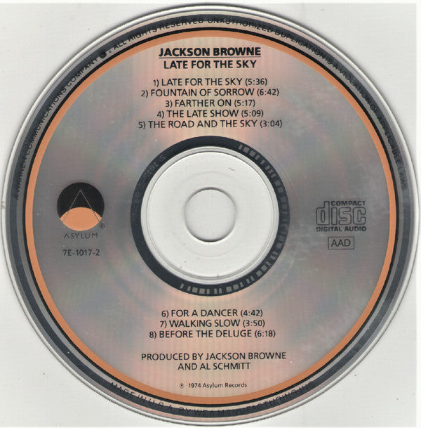 Jackson Browne : Late For The Sky (CD, Album, RE, SRC)