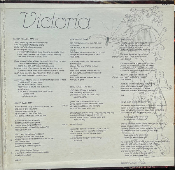 Victoria Domagalski : Victoria (LP, Album, Pre)