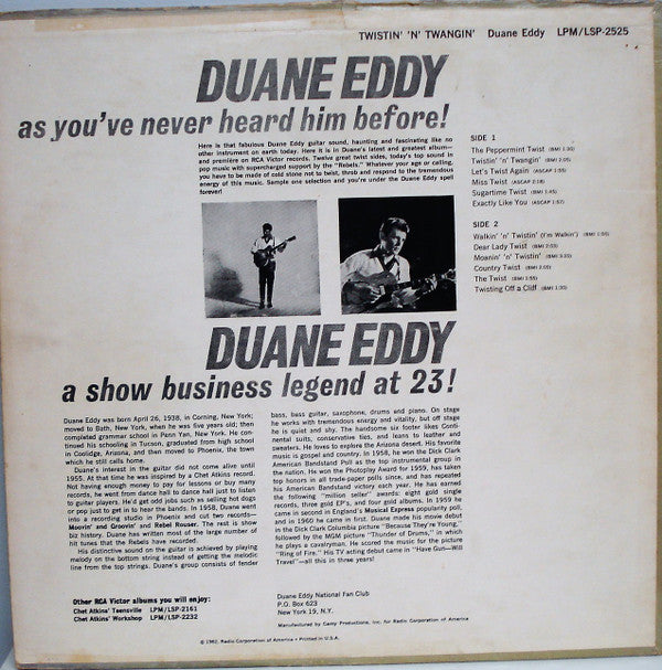 Duane Eddy : Twistin' 'N' Twangin' (LP, Album)